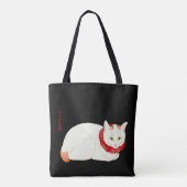 Witte en Ginger Japanse Kat Tote Bag (Achterkant)