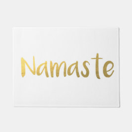 Witte en Gold Namaste Vloermat Deurmat