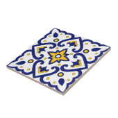 witte en goudblauwe tegels tegeltje (Zijkant)