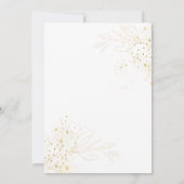 Witte en gouddelicatesse bladeren Ameen nodig Kaart (Achterkant)