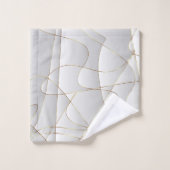 Witte en gouden Abstracte achtergrond Bad Handdoek (Wasdoekje)