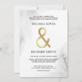 Witte en gouden bladeren Ampersand Alles in een br Kaart (Voorkant)