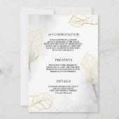 Witte en gouden bladeren Ampersand Alles in een br Kaart (Achterkant)