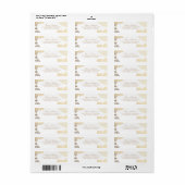 Witte en gouden bladeren herfst bruiloft etiket (Full Sheet)