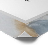 Witte en gouden bloem poster (Hoek)