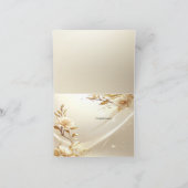 Witte en Gouden Bloemen Bedankkaart (Binnen)