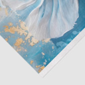 Witte en gouden bloemen bruiloft decoupage tissuepapier (Detail)