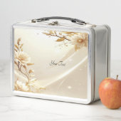 Witte en gouden bloemen lunchbox (In situ)