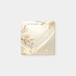 Witte en Gouden Bloemen Post-it Notities Post-it® Notes