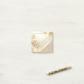 Witte en Gouden Bloemen Post-it Notities Post-it® Notes (Op bureau)