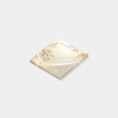 Witte en Gouden Bloemen Post-it Notities Post-it® Notes (Schuin)