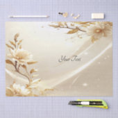 Witte en gouden bloemen tissuepapier (Craft)