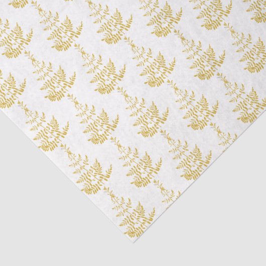 Witte en gouden boom vakantie tissuepapier (Detail)