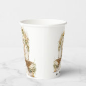 Witte en gouden bruiloft papieren bekers (Rechts)