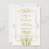 Witte en gouden Calla Lily Elegance Kaart (Voorkant)