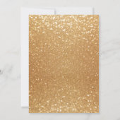 Witte en gouden Confetti repetitie Kaart (Achterkant)