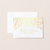 Witte en gouden Confetti Stippen | Kaarten plaatse (Met envelop)