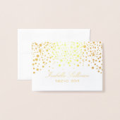 Witte en gouden Confetti Stippen | Kaarten plaatse (Voorkant met envelop)