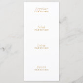 Witte en gouden Confetti Stippen - Menu (Achterkant)