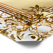 Witte en gouden Confetti Stippen - Voeg uw foto to Poster (Hoek)