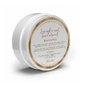 Witte en gouden cosmetica pot label met ingrediënt