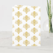 Witte en gouden damastpatroon moslim bruiloft (Achterkant)