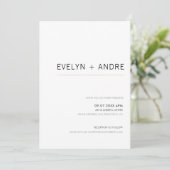 Witte en gouden eenvoudige, moderne minimalistisch kaart (Staand voorkant)