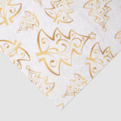 Witte en gouden elegante kerstbomen tissuepapier (Detail)