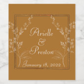 Witte en gouden Etiket voor voedsel en dranken (Enkel label)