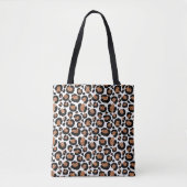 Witte en gouden folie cheetah of luipaard patroon tote bag (Voorkant)