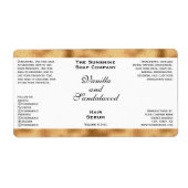 Witte en Gouden Folie Cosmetica Dropper Fleslabel Etiket (Voorkant)