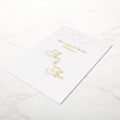 Witte en gouden folie folie uitnodiging (Gedraaid)