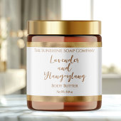 Witte en gouden folie waterdichte cosmetica potje  waterfles etiket