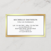 Witte en gouden Folieveer Quill Pen Visitekaartje (Achterkant)