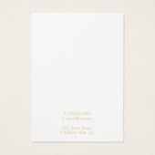 Witte en gouden geometrische oorbel display kaart (Achterkant)