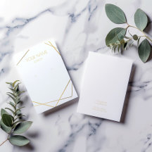 Witte en gouden geometrische oorbel display kaart
