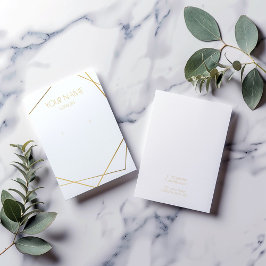 Witte en gouden geometrische oorbel display kaart