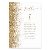 Witte en gouden glitter bruiloft kaart (Achterkant)