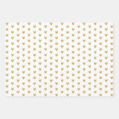 Witte en gouden harten inpakpapier vel (Voorkant 2)