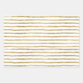 Witte en gouden harten inpakpapier vel (Voorkant)