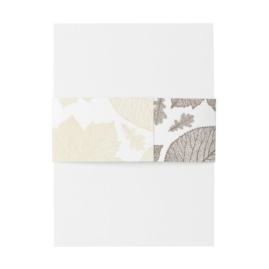 witte en gouden herfst bruiloft uitnodigingen wikkel (Achterkant Voorbeeld)