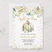 Witte en Gouden Herfst in Liefde Vrijgezellenfeest Kaart (Voorkant)