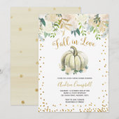 Witte en Gouden Herfst in Liefde Vrijgezellenfeest Kaart (Voorkant / Achterkant)