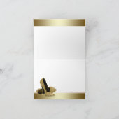 Witte en Gouden Hoge Hak Schoen Dank U Kaarten (Binnen)