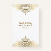 Witte en gouden  kant minimaliseren badge (Voorkant)