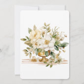 Witte en Gouden Kerk Bachelorette Party Kaart (Achterkant)