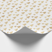 Witte en gouden kerstbomen Glitter Kerstmis Cadeaupapier (Hoek)