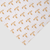 Witte en gouden Kerstmis Holly Tissuepapier (Detail)