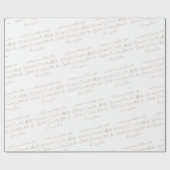 Witte en gouden kerstnamen Jezus Cadeaupapier (Vlak)