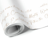 Witte en gouden kerstnamen Jezus Cadeaupapier (Rol Hoek)